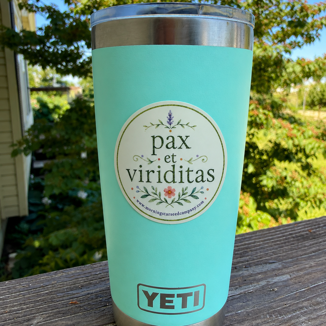 Catholic Garden-Inspired Vinyl Sticker Waterproof Floral Sticker for Water Bottles, Car windows, Tumbler & Laptops