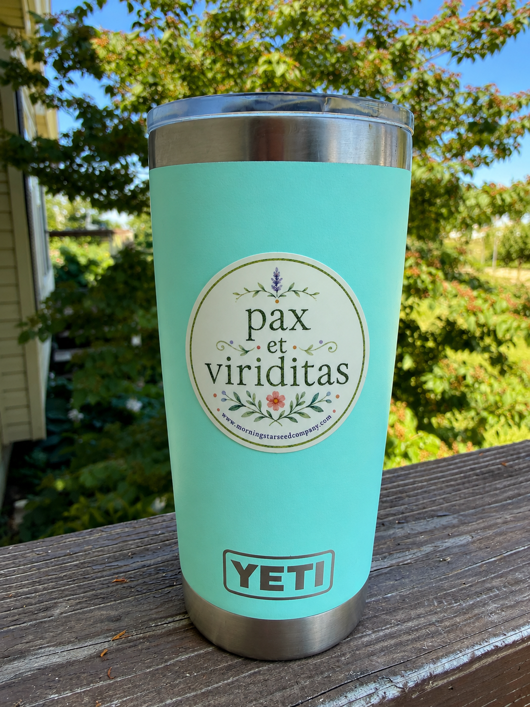 Catholic Garden-Inspired Vinyl Sticker Waterproof Floral Sticker for Water Bottles, Car windows, Tumbler & Laptops