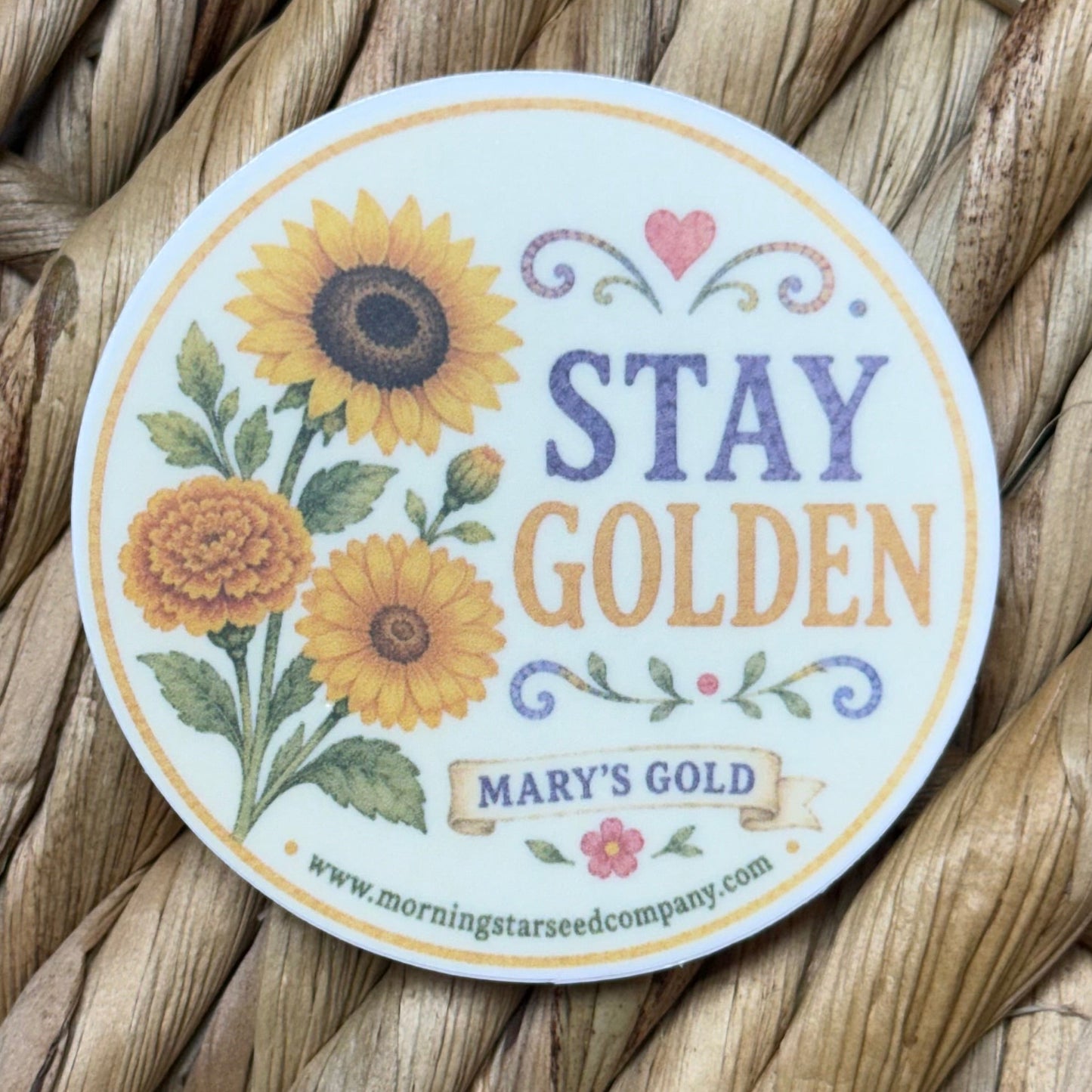 Catholic Garden-Inspired Vinyl Sticker Waterproof Floral Sticker for Water Bottles, Car windows, Tumbler & Laptops